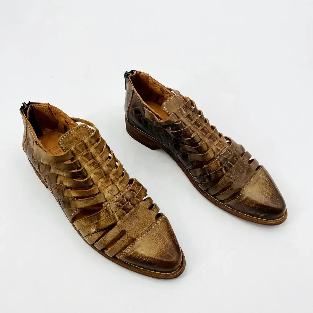 Bed Stu brown Leather Las Cruces Sandal Flats